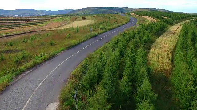 空中草原公路视频下载