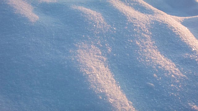 黎明时分的雪的特写视频素材