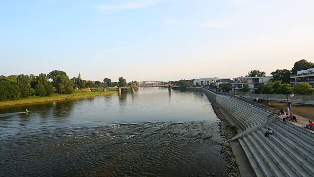 马格德堡和易北河视频素材