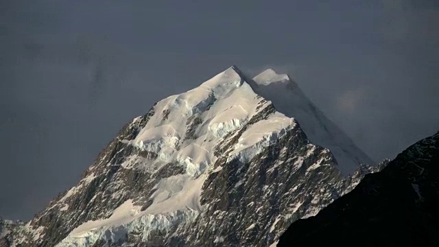 放大新西兰库克山视频素材