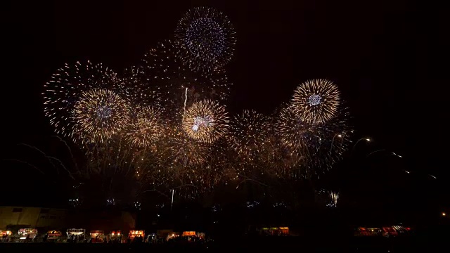 日本美丽的烟花视频素材