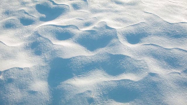 黎明时分的雪的特写视频素材