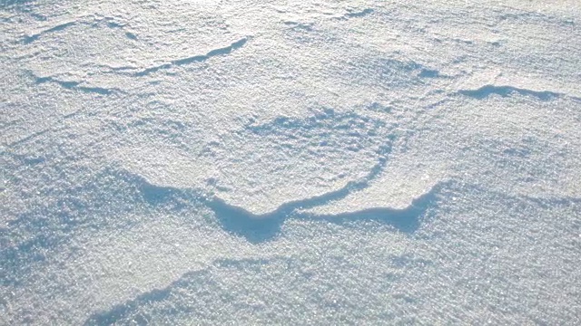 黎明时分的雪的特写视频素材