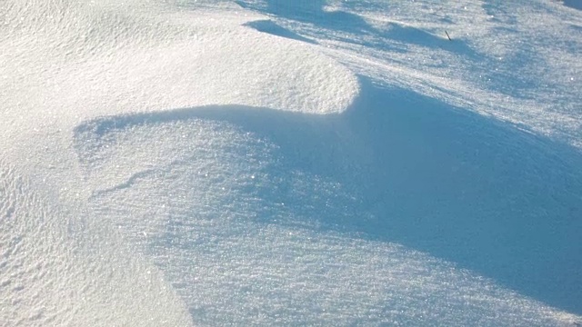 黎明时分的雪的特写视频素材