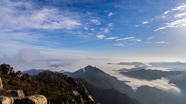 大墩山云图(名山省公园)视频素材