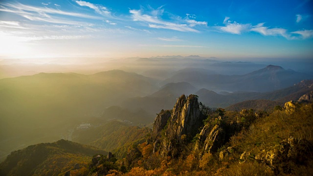 大墩山云图(名山省公园)视频素材