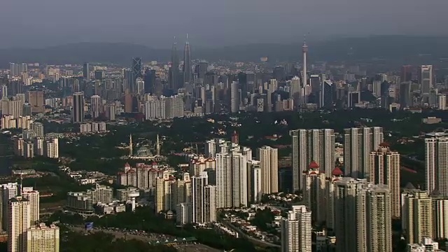 吉隆坡空中城市景观视频素材