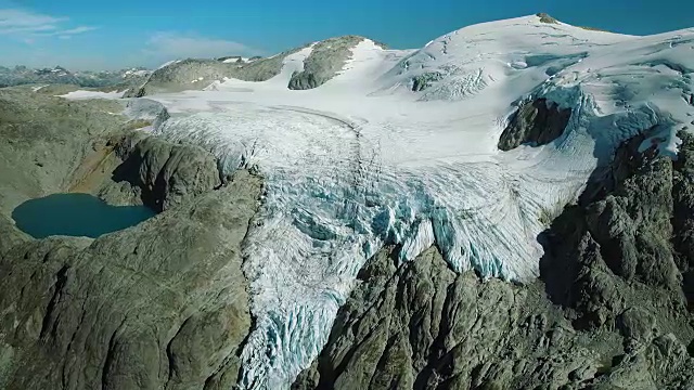 智利奎拉特冰川鸟瞰图视频素材