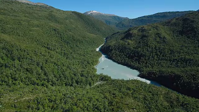 巴塔哥尼亚景观与河流视频素材