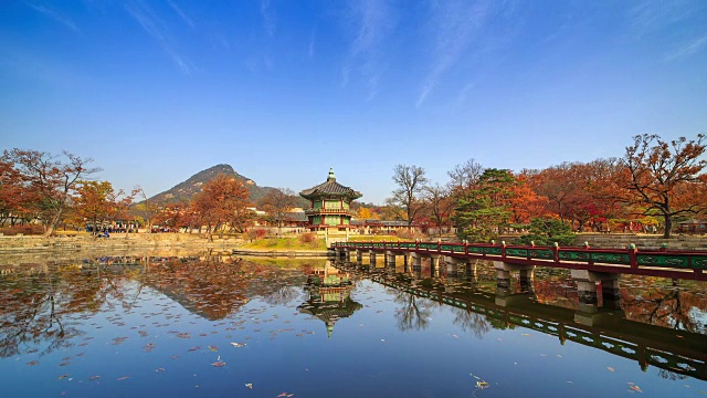 香原亭和香原池(著名旅游景点)视频素材