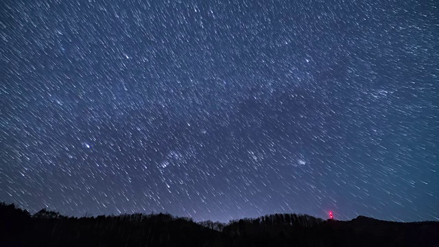 冬季夜晚的银河和星迹视频素材