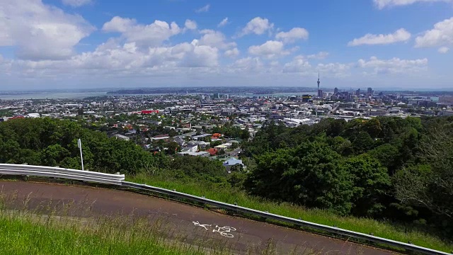 奥克兰城市景观从伊登山，奥克兰。视频素材