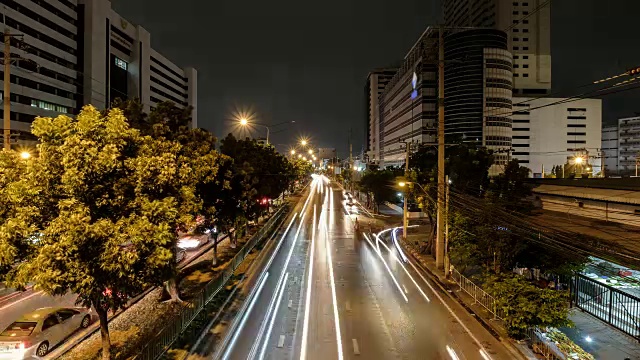 泰国曼谷Ratchada路夜景视频素材