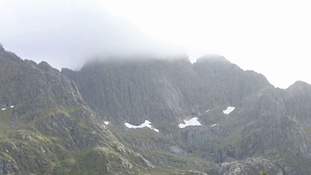 挪威峡湾附近冰川的时间流逝视频素材