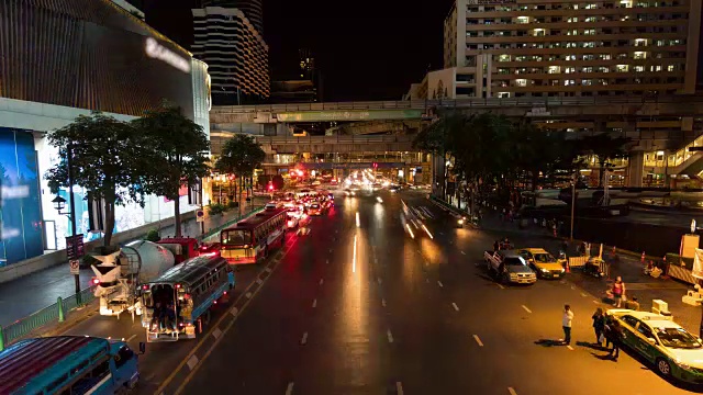 市中心的交通时间流逝视频素材