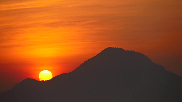 山巅日出时光流逝视频素材