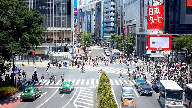 人们穿越涩谷视频素材