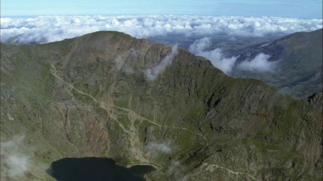 英国威尔士，斯诺登山上空视频素材