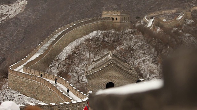 散景长城与雪视频素材