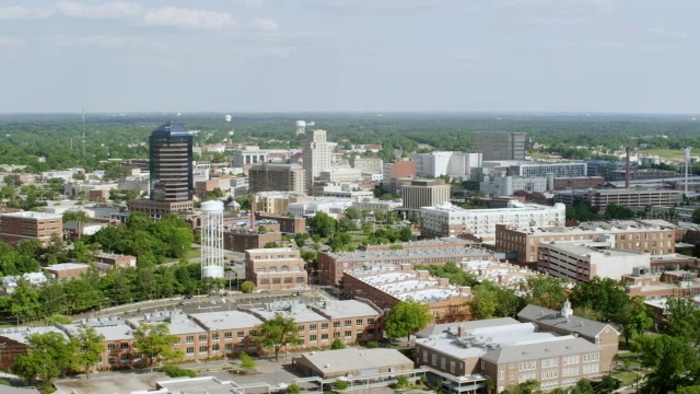 美国烟草历史街区与城市/ Durham，北卡罗莱纳，美国视频素材