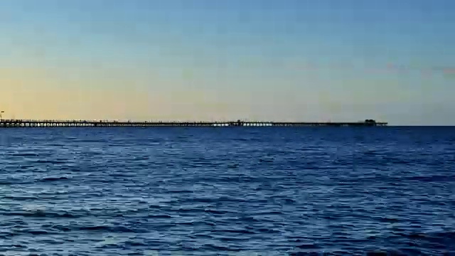 Busselton Jetty，西澳大利亚，昼到夜过渡，Zoom视频下载