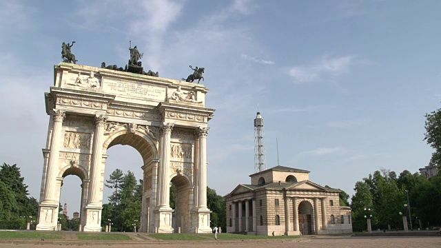 和平拱门(Arco della Pace)视频素材