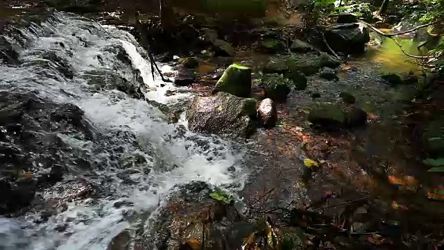 瀑布，水流缓慢视频素材