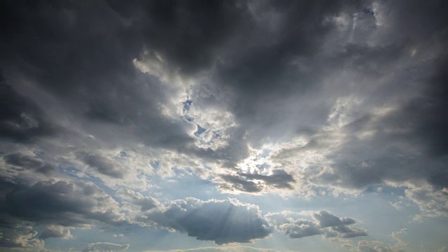 暴风雨后天空的延时与黑云视频素材