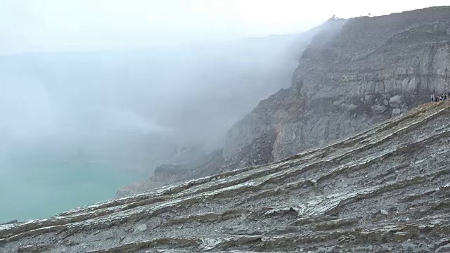 印尼东爪哇卡瓦伊真火山日出。视频素材