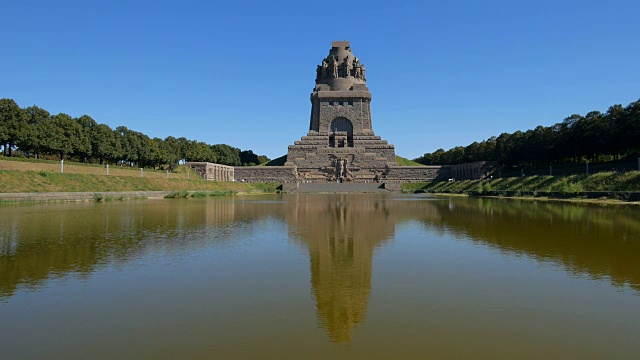 德国萨克森州莱比锡市的“民族战争纪念碑”视频素材