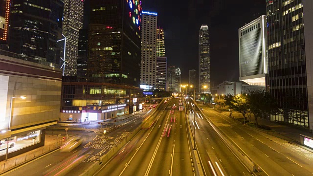 到中央商务区的路，时间流逝视频素材