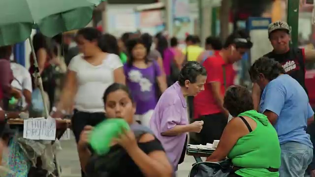 人行道上人群的时间流逝视频素材