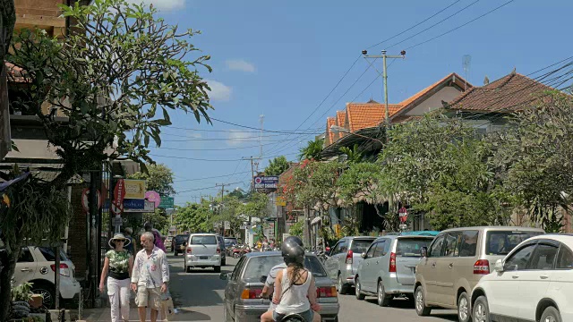 印尼巴厘岛乌布的街景视频素材