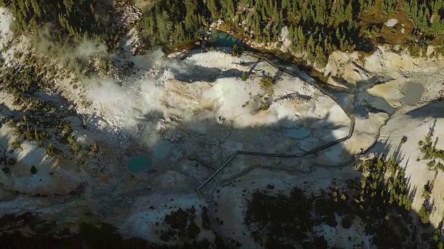 地热区鸟瞰图视频素材