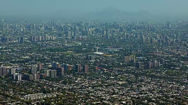 大圣地亚哥地区的朦胧景象视频素材