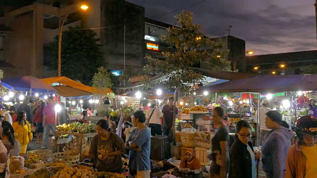 登巴萨传统市场,印尼巴厘岛视频素材