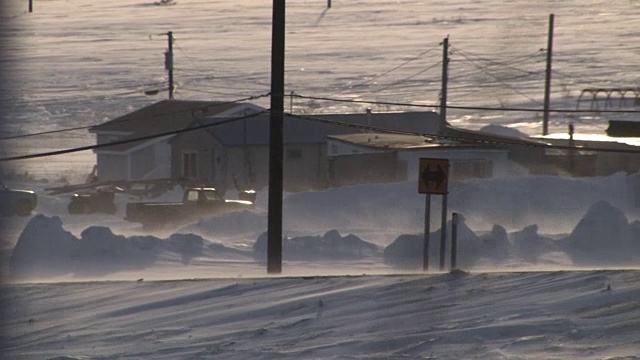 冬季诺姆村的暴风雪视频素材