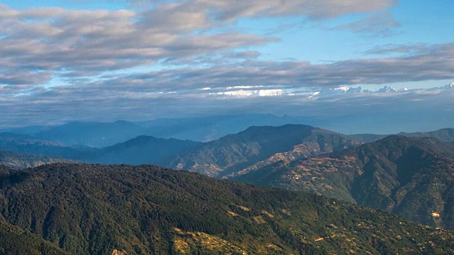 TL、梓、云开，看康城章嘉山高视频素材