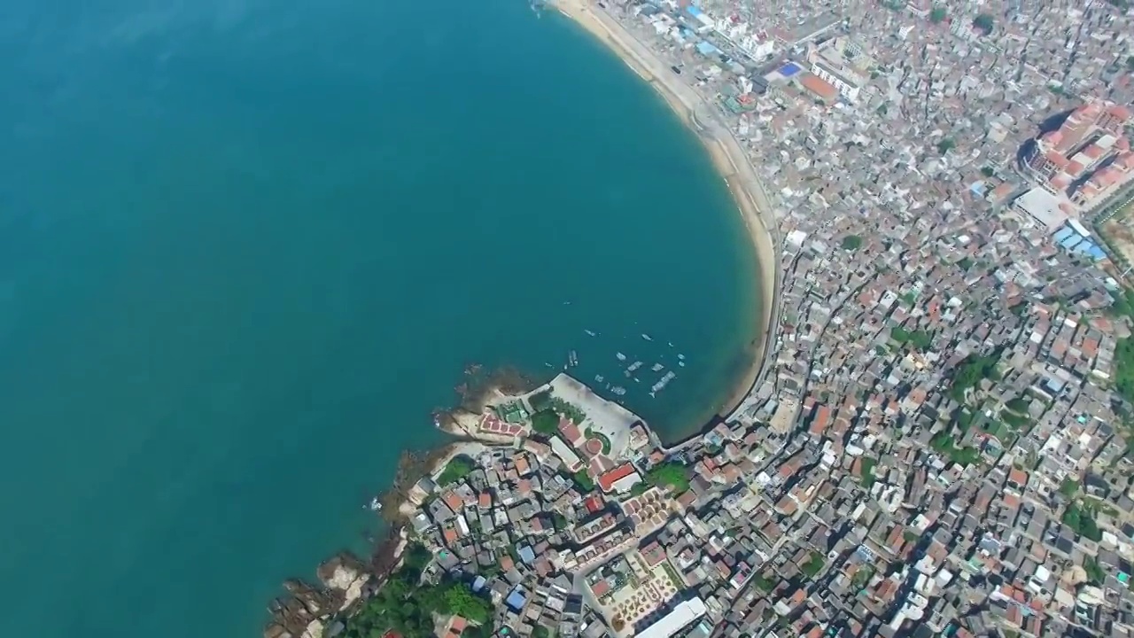 Aerial view of Dongshan Island,Fujian Province,China.南门湾 东山视频素材