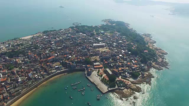 Aerial view of Dongshan Island,Fujian Province,China.南门湾 东山视频素材