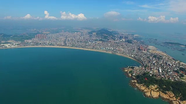 Aerial view of Dongshan Island,Fujian Province,China.南门湾 东山视频素材