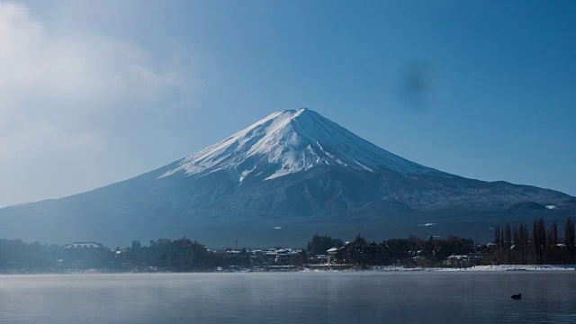 日本富士山时间流逝。视频下载