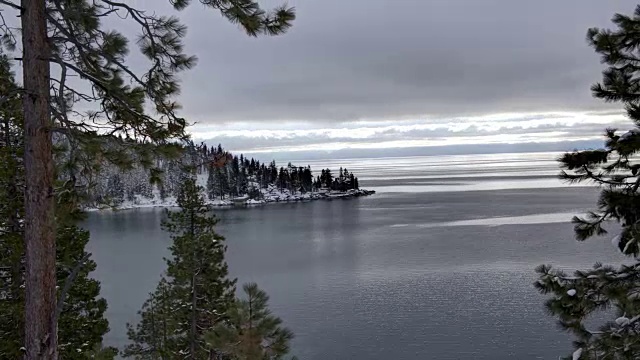 太浩湖冬季景观视频素材