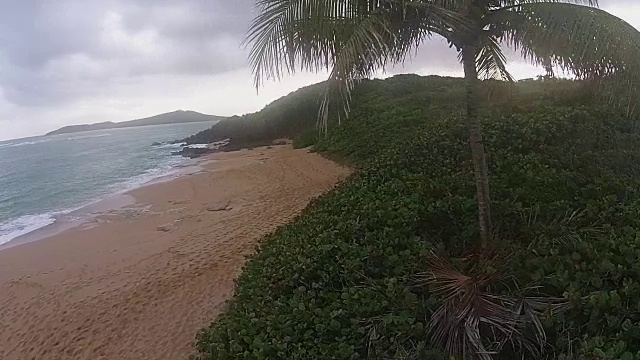 空中海滩透露视频素材