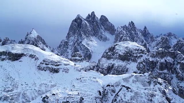 从Rifugio Auronzo，山脉白云石，意大利，欧洲视频素材