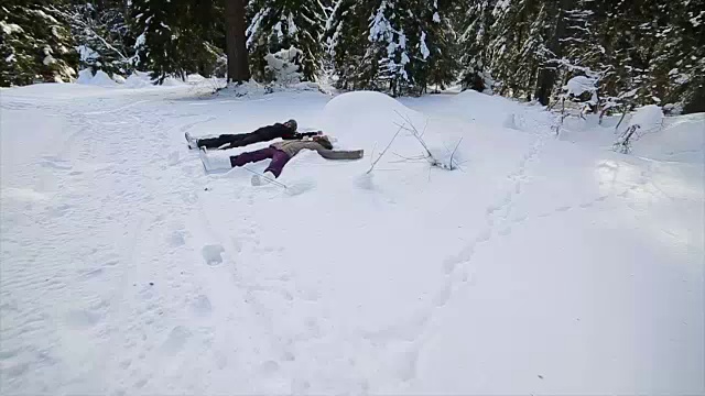 雪的天使视频素材