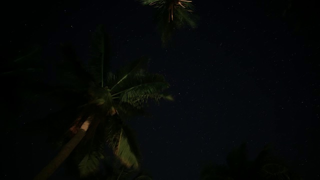 夜晚时光流逝，来自斯里兰卡农村视频素材