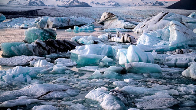 Jokulsalon冰川湖视频素材