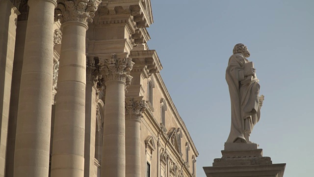 Ortigia Dome(锡拉丘兹的奥尔特镇)，西西里岛视频素材