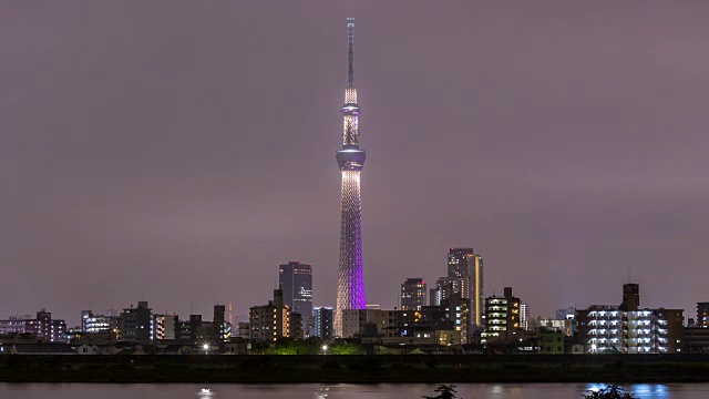 东京夜景和天空树视频素材